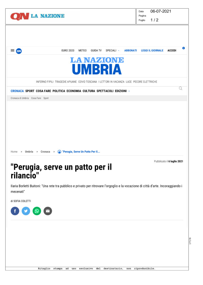 La Nazione web - Perugia, serve un patto per il rilancio